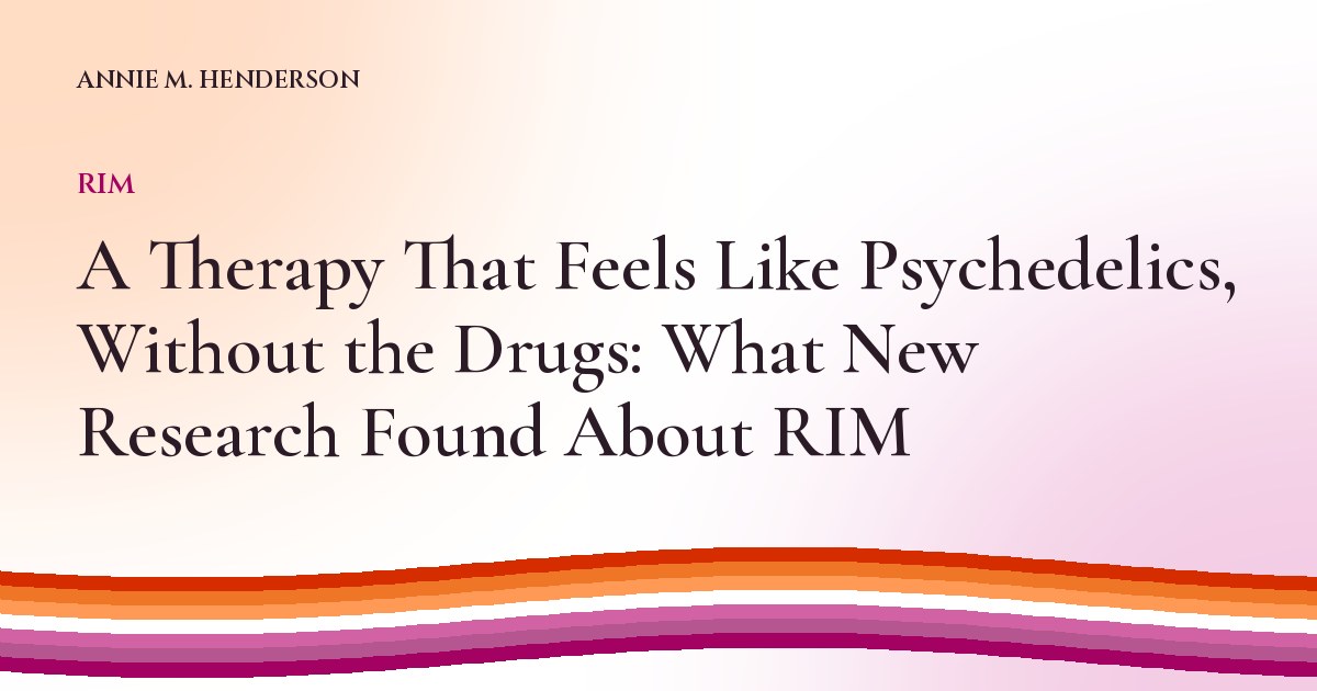 A Therapy That Feels Like Psychedelics, Without the Drugs